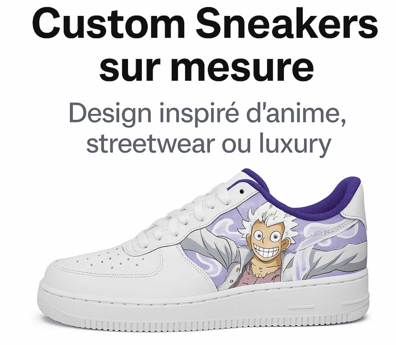 Custom Sneakers sur mesure – Design inspiré d’anime, streetwear ou luxury - Image du produit