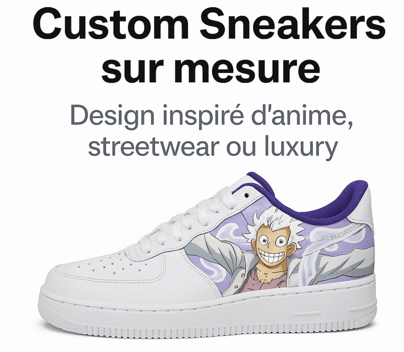 Custom Sneakers sur mesure – Design inspiré d’anime, streetwear ou luxury - Image 1 sur 1